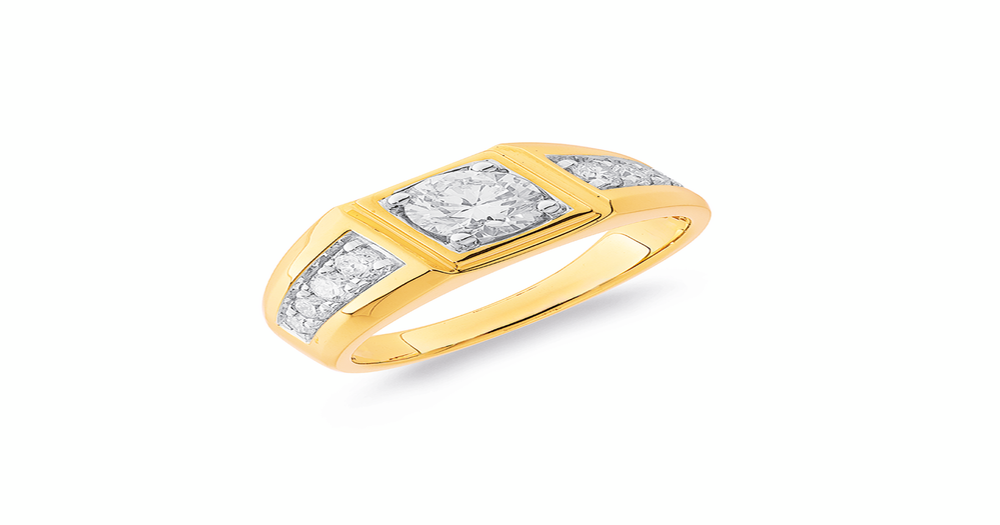 10ct Element Lab Diamond Gents Ring Tdw=1.50ct | Pascoes