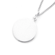 15mm Round Disc Pendant/charm in Sterling Silver