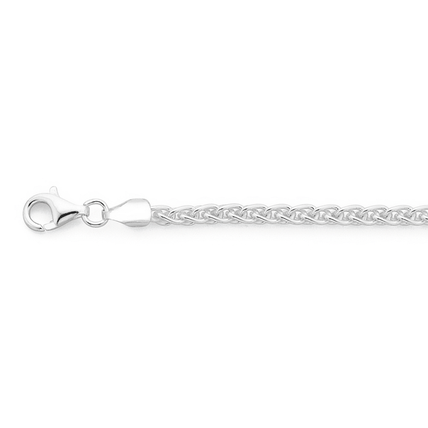20cm Wheat Chain Bracelet in Sterling Silver