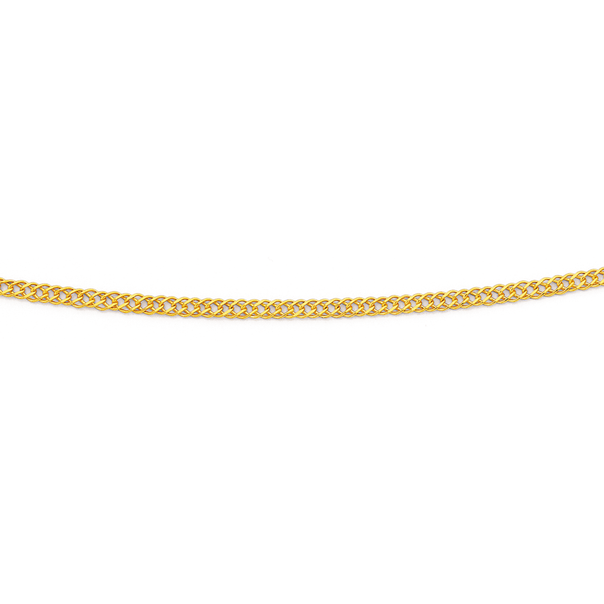 50cm Fine Double Curb Chain in 9ct Yellow Gold
