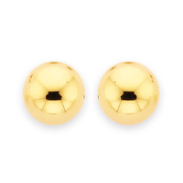 9ct 10mm Ball Stud Earrings