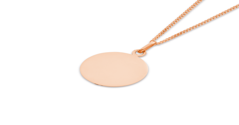 Rose gold disc pendant Clearance