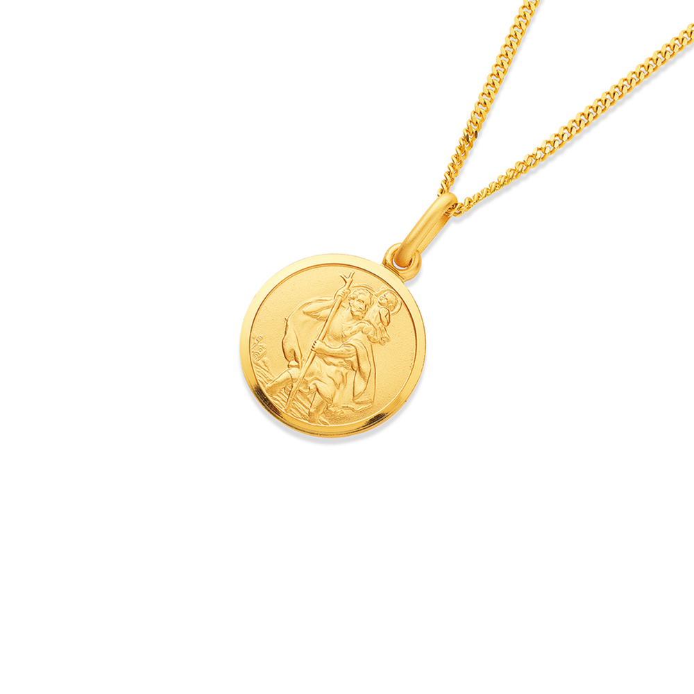St. Christopher Medal Charm 14K Yellow Gold | Kay