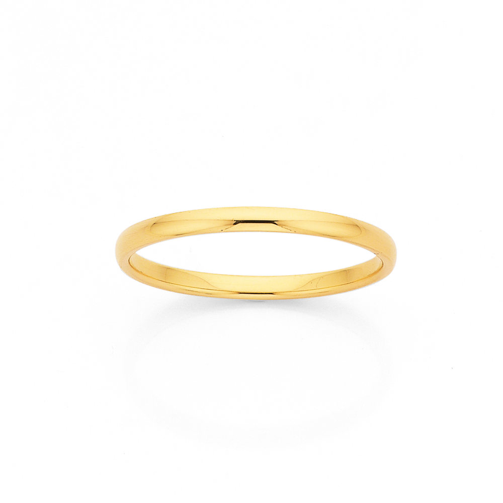 14K Solid Yellow Gold 4mm Plain Dome Ring Rounded Classic Unisex Wedding  Band | eBay