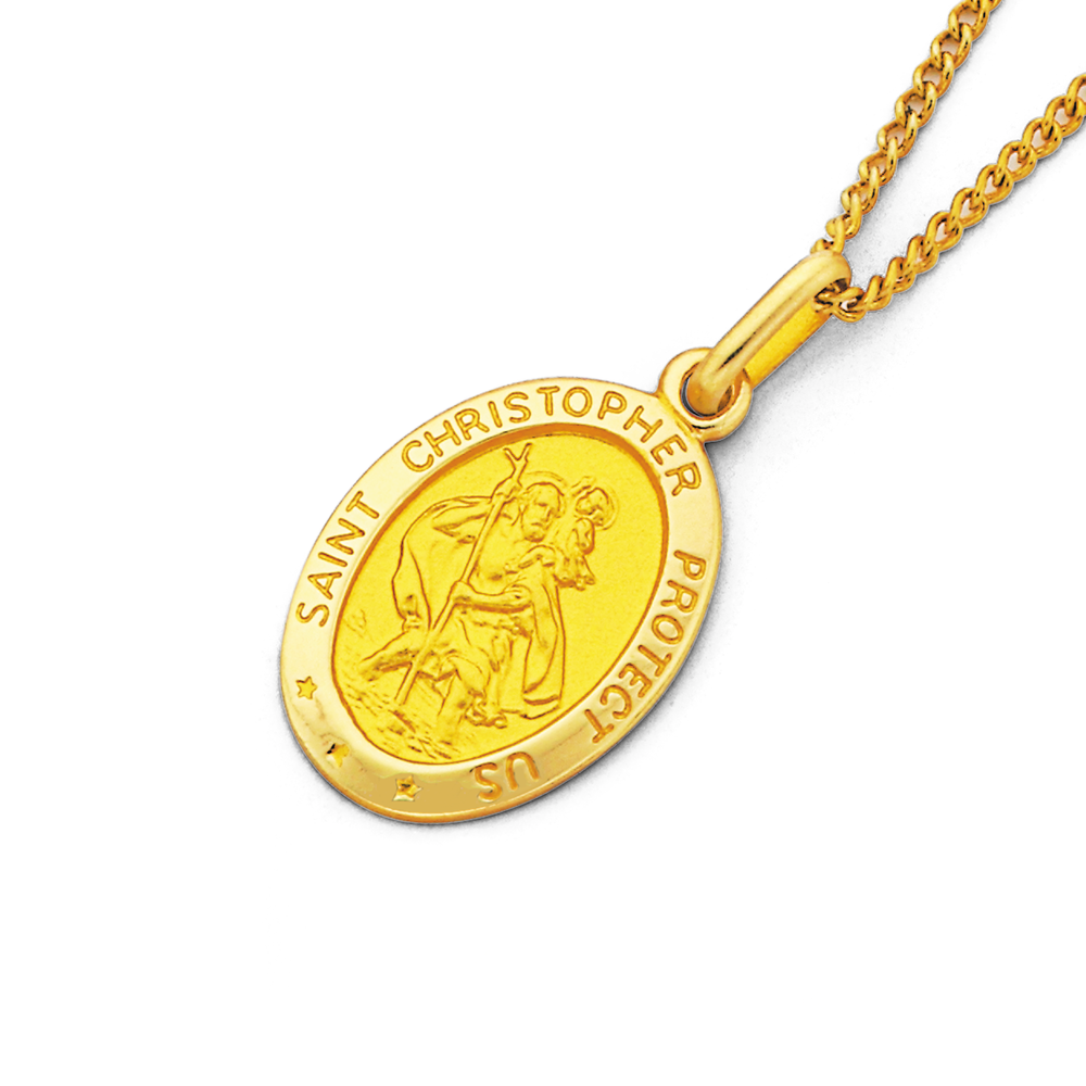 Engraved Kids St. Christopher Pendant