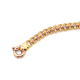 9ct 19.5cm Two Tone Solid Gold Rollo Bracelet with Bolt Ring