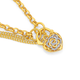 9ct 19cm Diamond Rose Heart Padlock Oval Belcher Bracelet