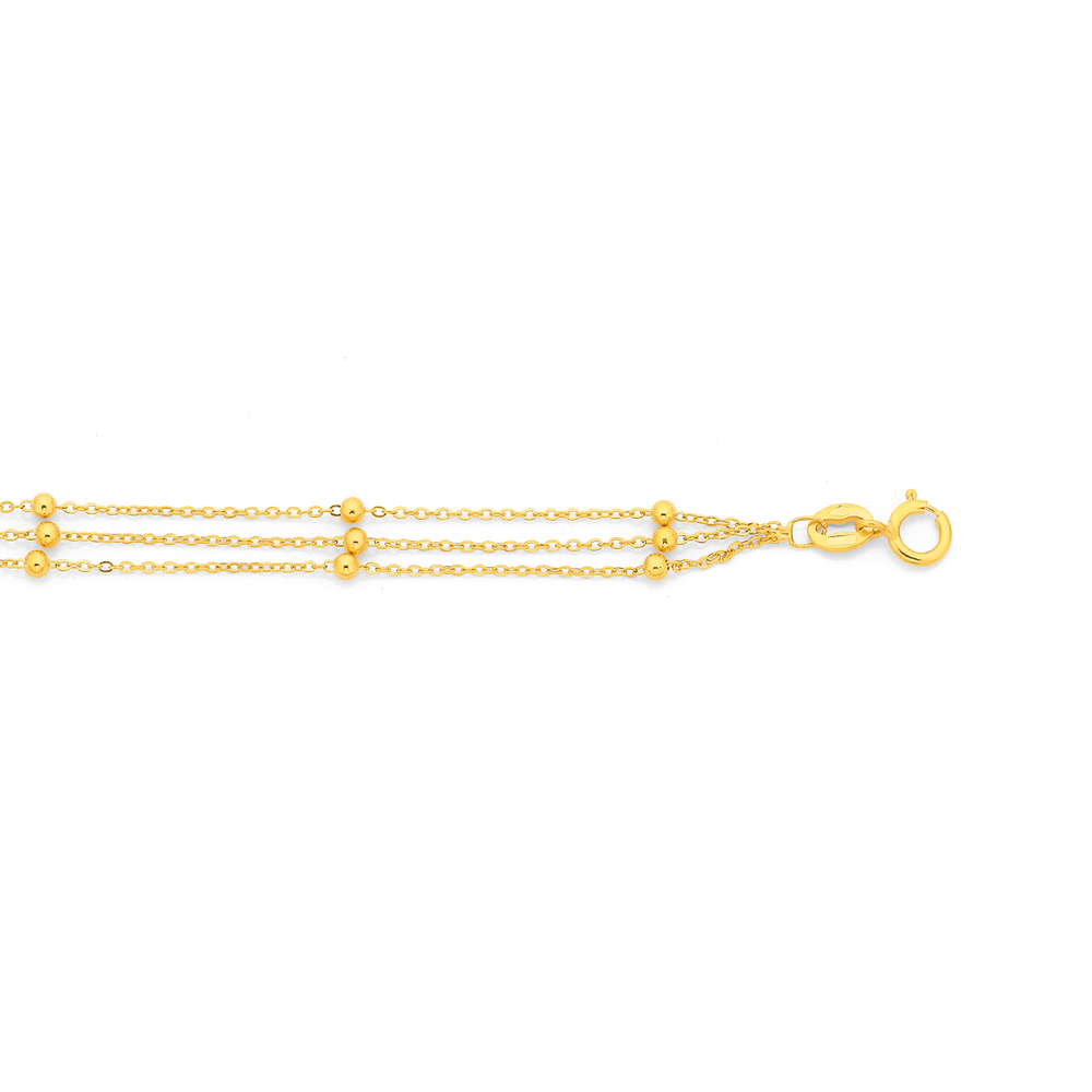 9ct 19cm Multi Layered Beaded Bracelet Pascoes