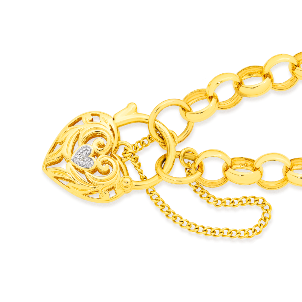 9ct Yellow Gold Roller Belcher Bracelet | Mitons Diamonds