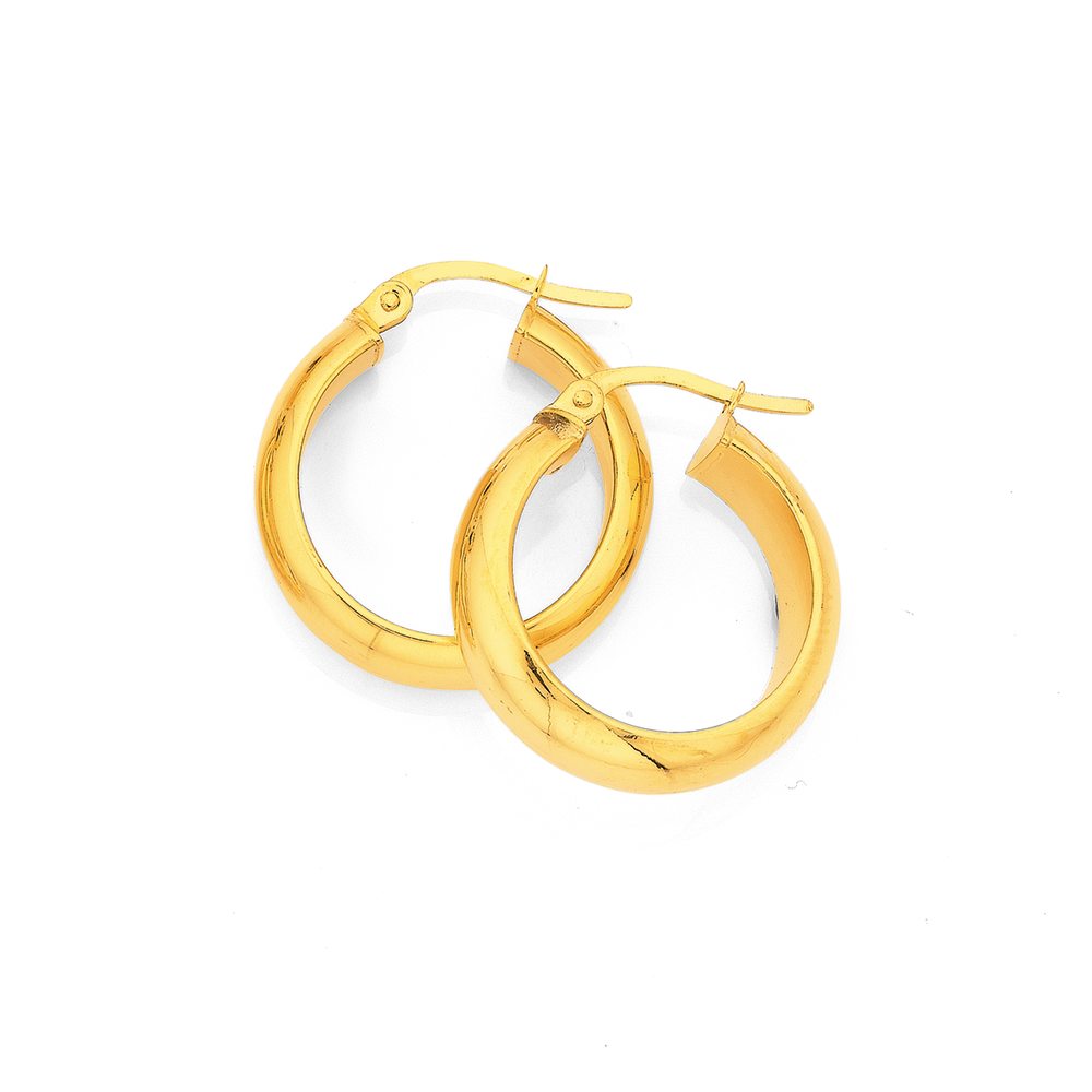 9ct 20mm Hoop Earrings Pascoes