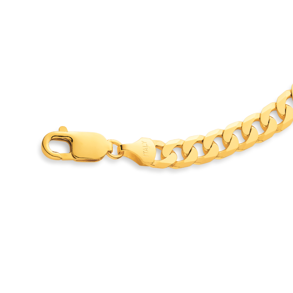 VINTAGE 9CT YELLOW GOLD CURB BRACELET - 1963 - MG WELCH