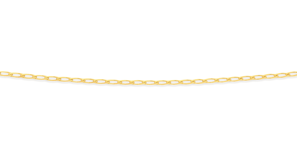 9ct, 25cm Solid Curb Anklet Pascoes