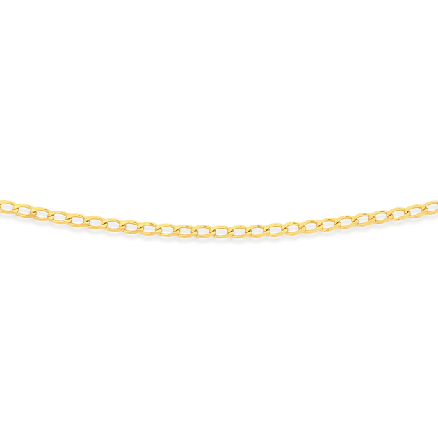 9ct, 25cm Solid Curb Anklet Pascoes