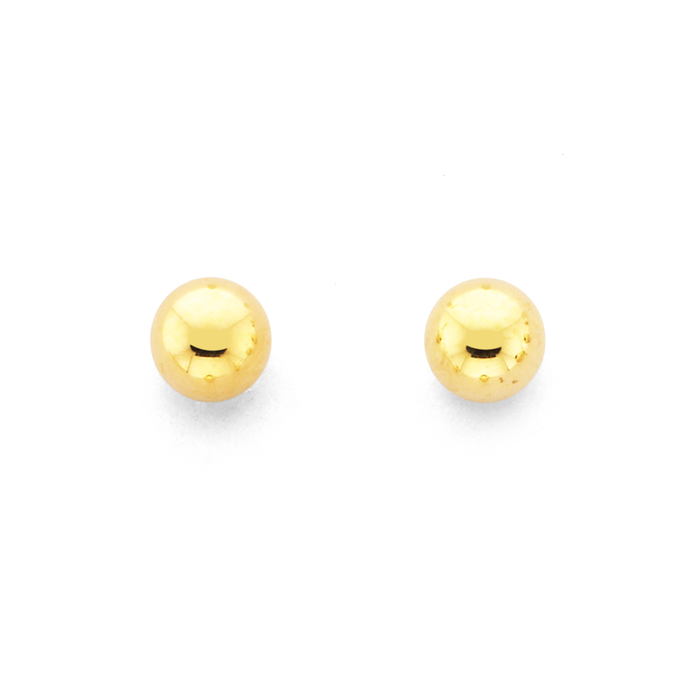 Macy's 14k Gold Earrings, 12mm Domed Ball Stud Earrings - Macy's