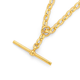 9ct 45cm Oval Belcher Chain with T-Bar Fob