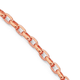 9ct 45cm Rose Gold Solid Oval Belcher Chain