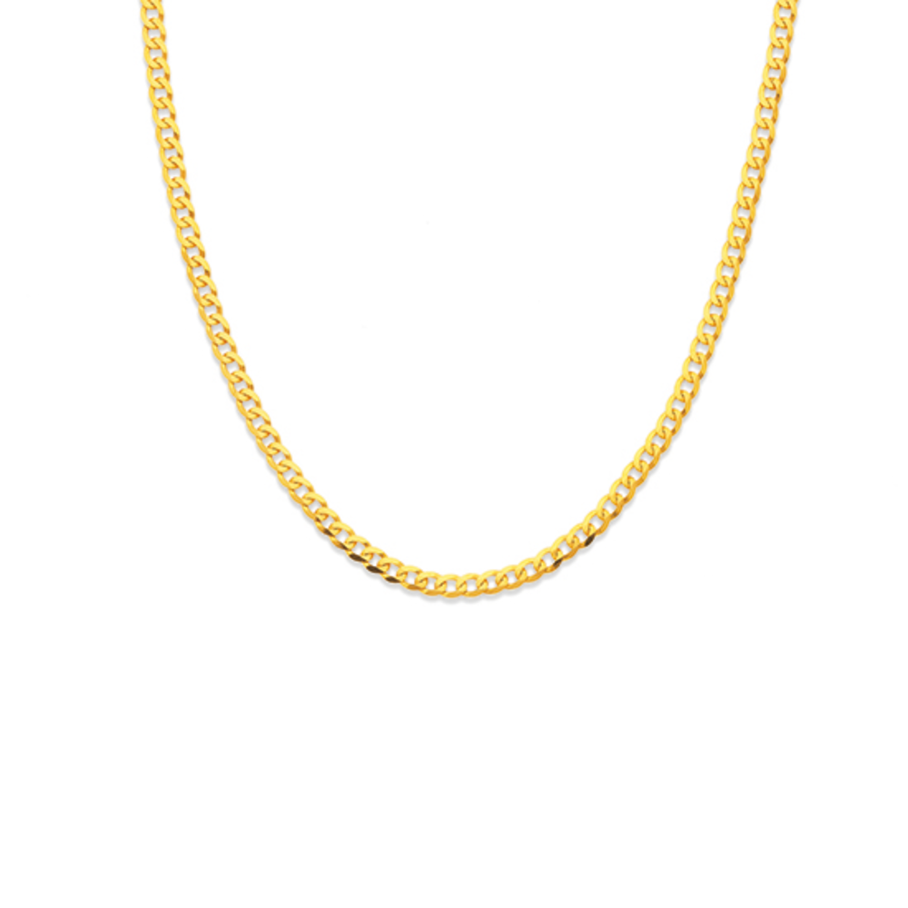 9ct 48cm Triple Link Bolt Ring Necklace | Pascoes