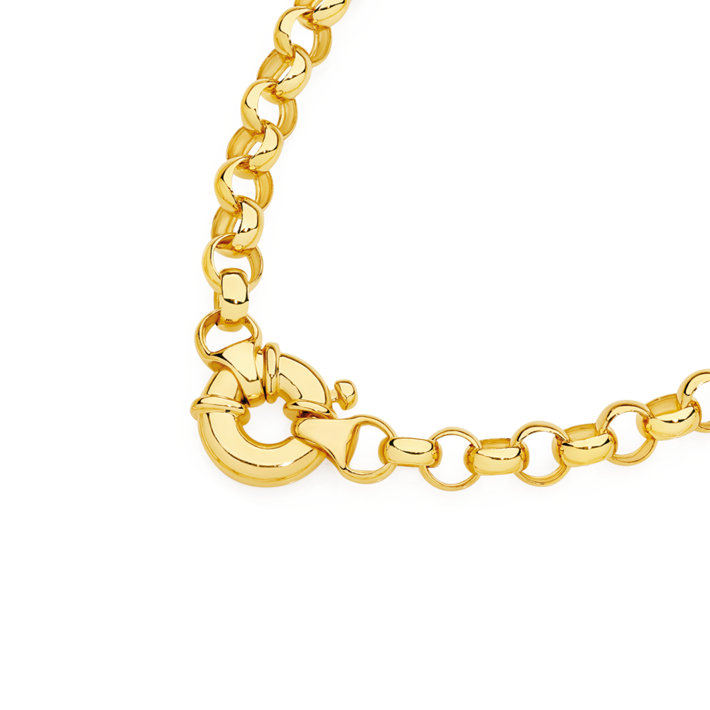 Shop New York Belcher Chain with Circle Link Diamond Charm in 18K Gold  Online