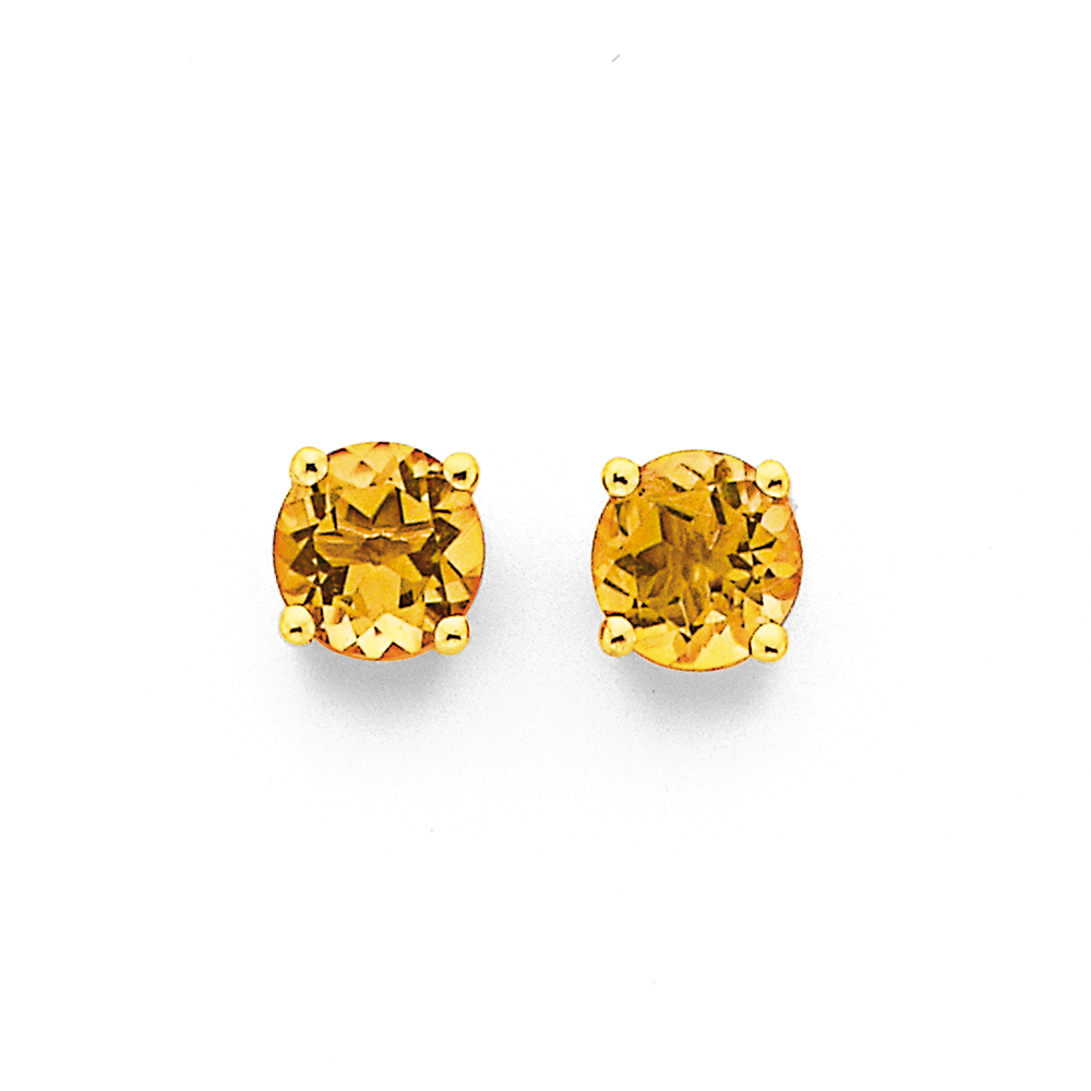 Citrine stud earrings discount