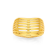 9ct 7 Row Curved Ring