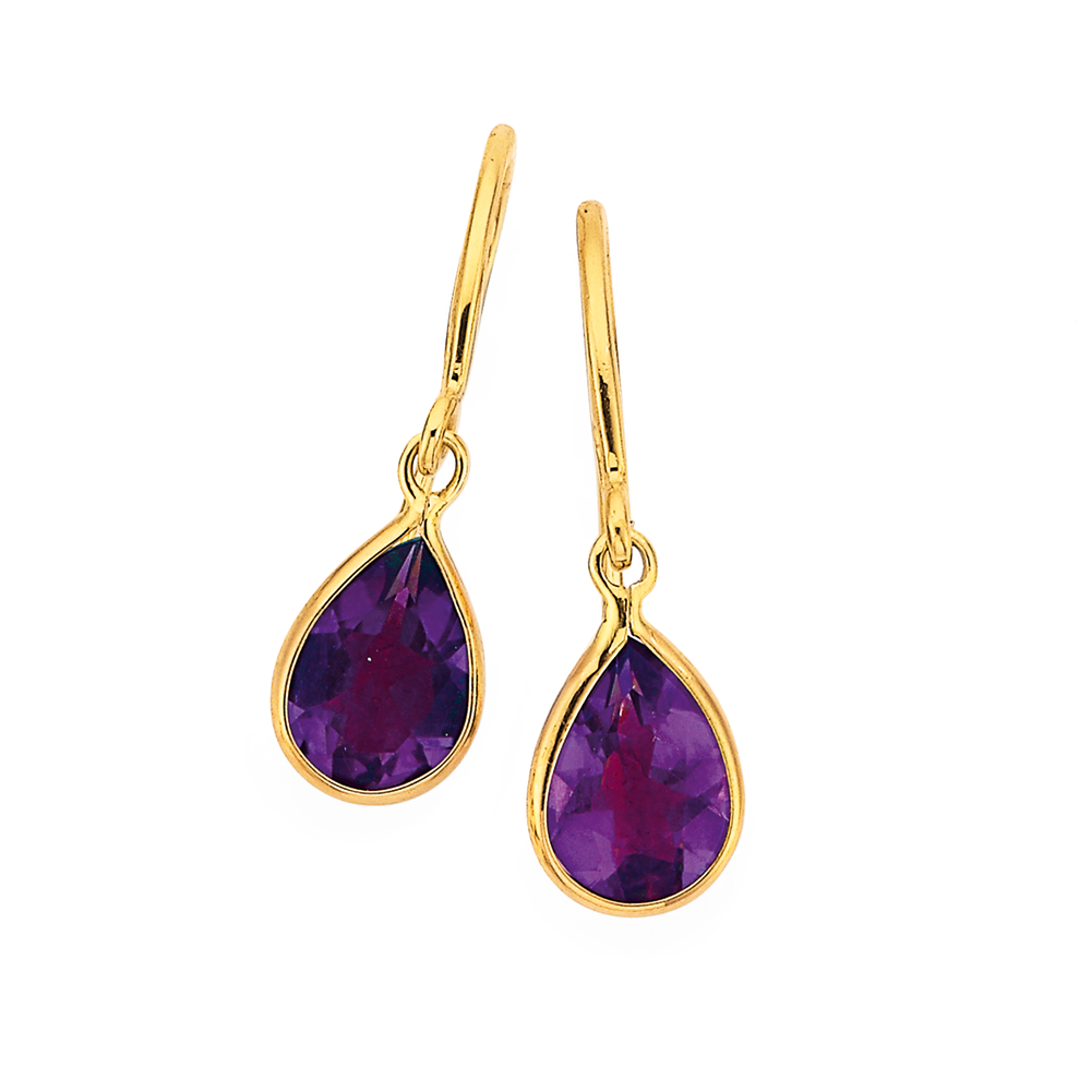 9ct Amethyst Earrings in Purple Pascoes