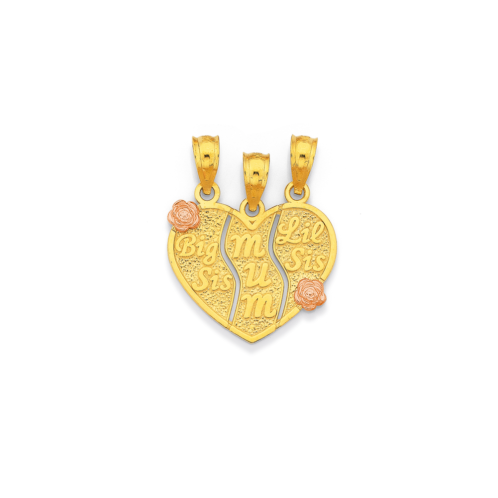 9ct Yellow Gold Cubic Zirconia Mum Heart Pendant | Buy Online | Free  Insured UK Delivery