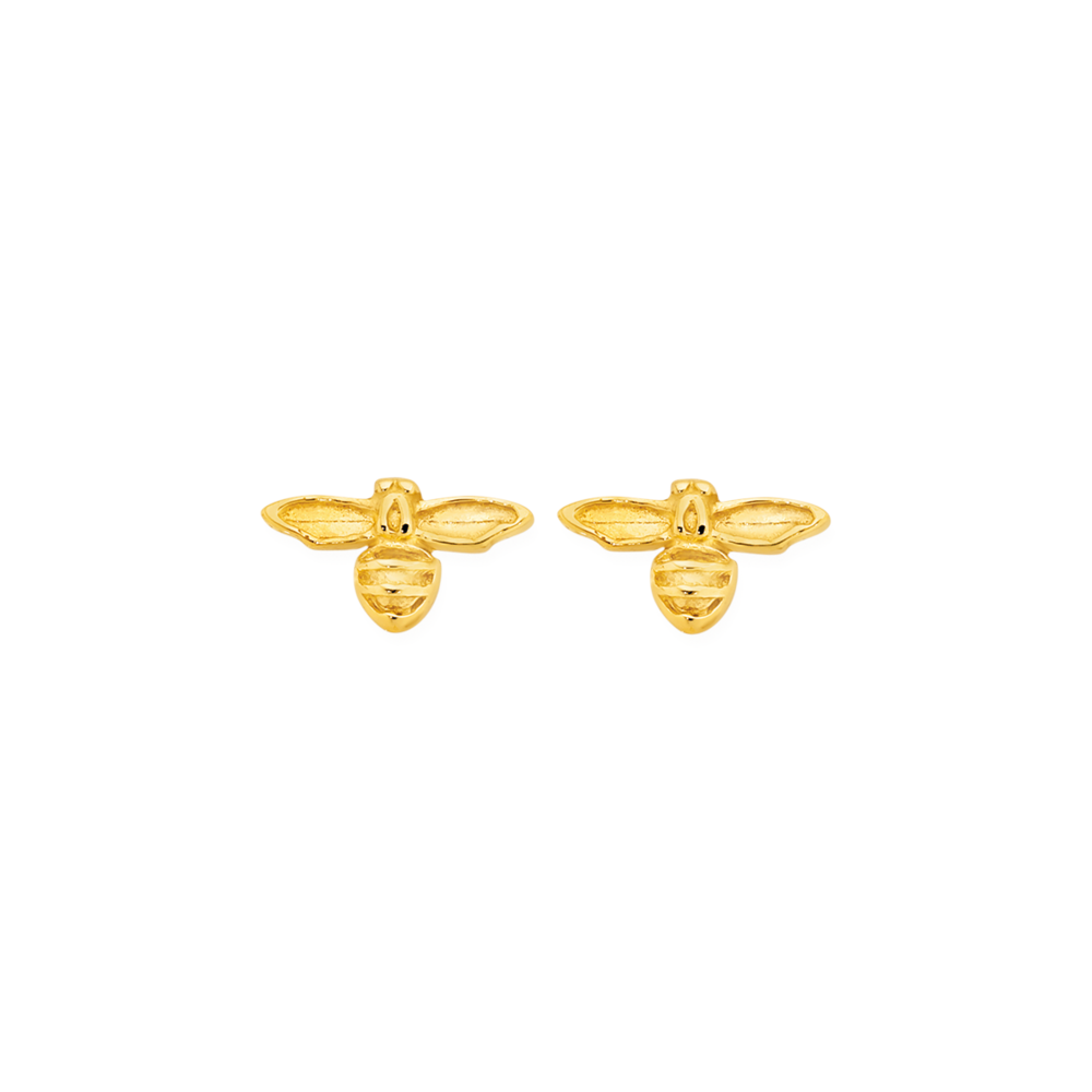 9ct gold sales bee earrings