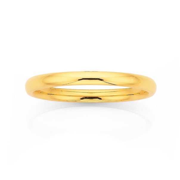 9ct, Comfort Curve Stacker Ring Size P