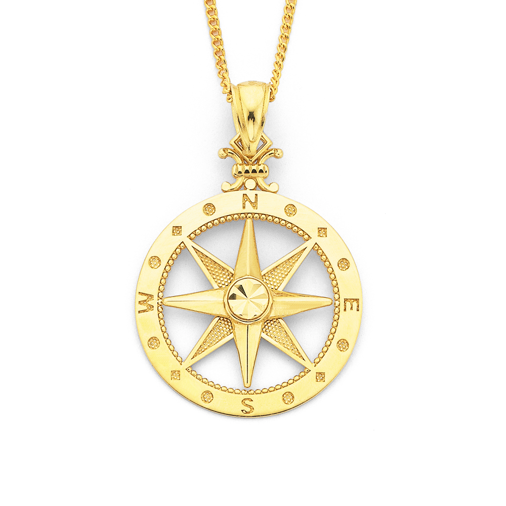 9ct Compass Pendant Pascoes