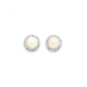 9ct Crystal & Freshwater Pearl Stud Earrings