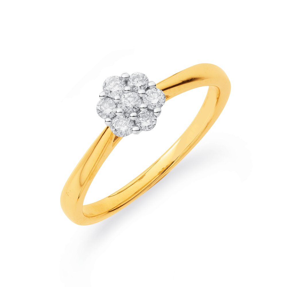Diamond Halo Engagement Ring.25 CTW Round Cut 14K White Gold – Exotic  Diamonds