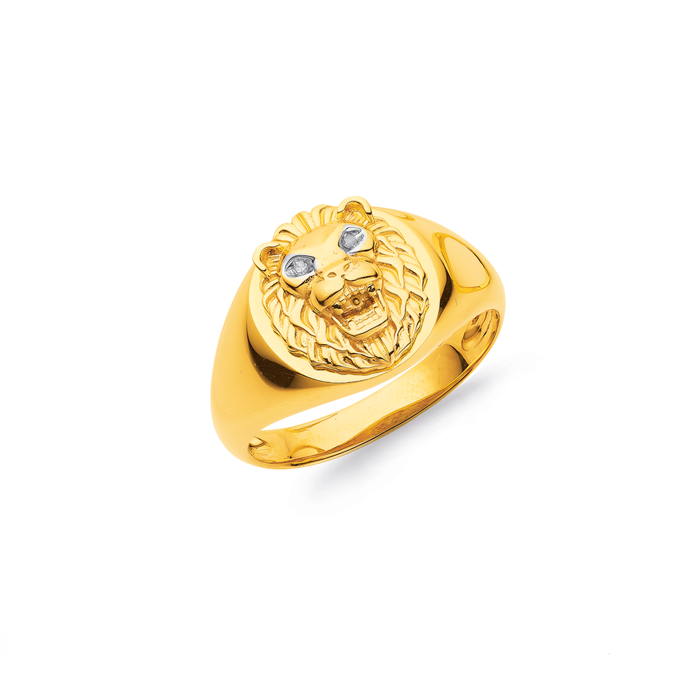 Lion head diamond ring hotsell