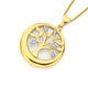 9ct Diamond Set Tree Circle Pendant