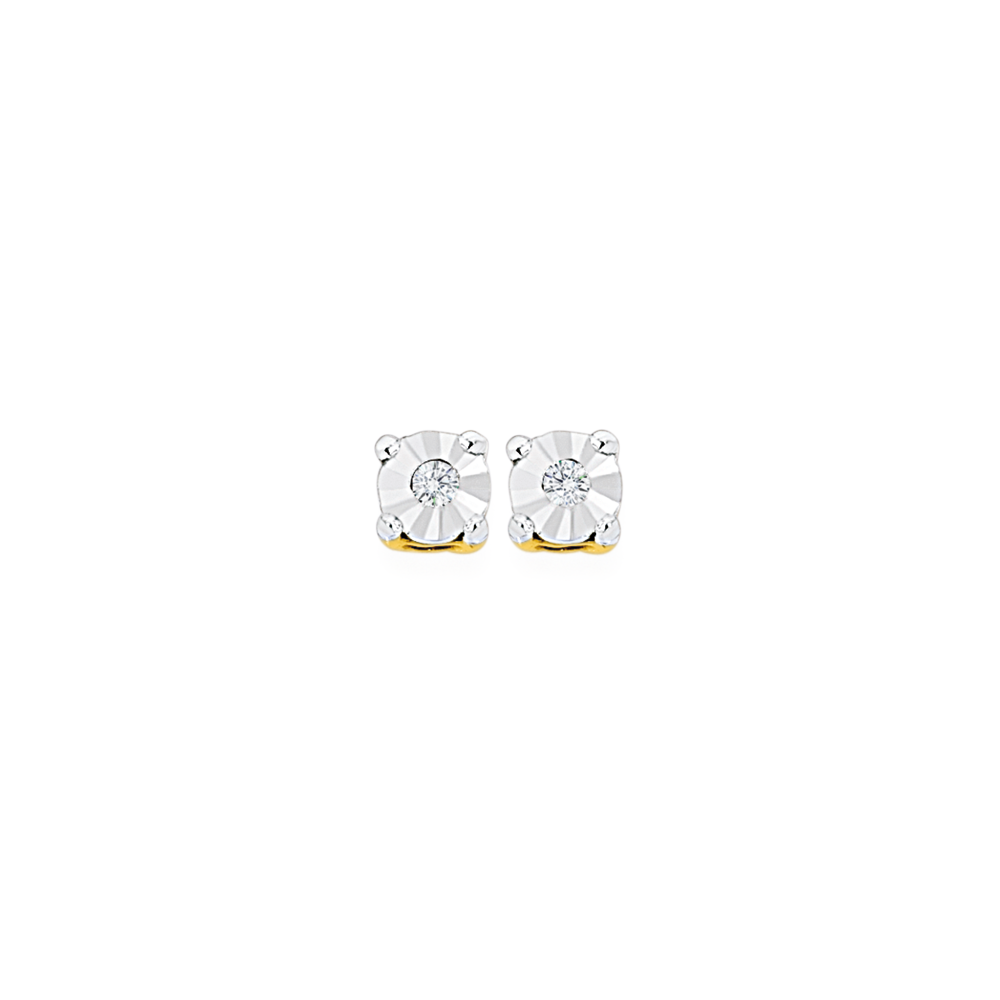 9ct Diamond Stud Earrings Pascoes