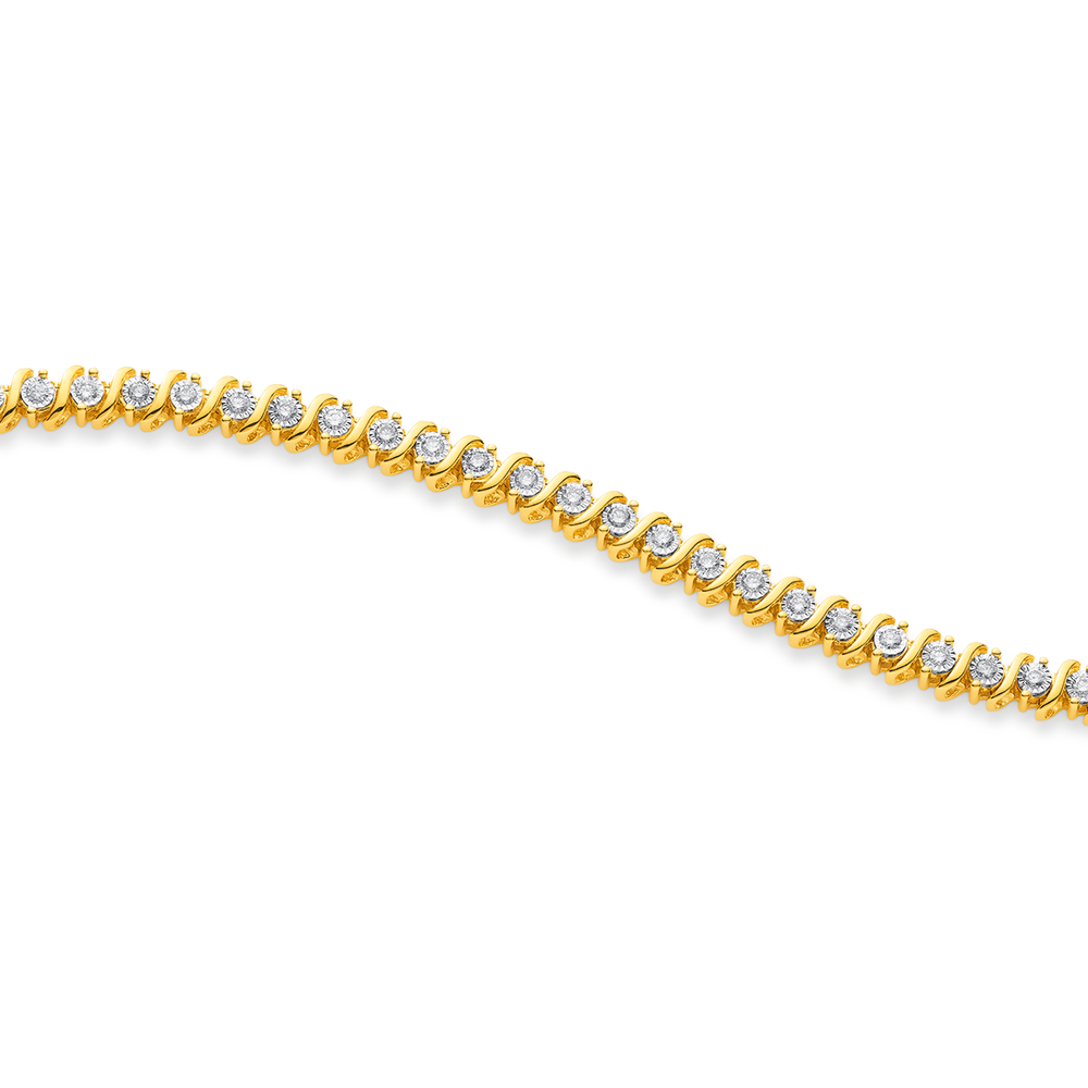Diamond Bracelet, 14k Yellow Gold Chocolate Diamond Bracelet, Vintage 9ct  Chocolate Diamond Bracelet, Stackable Anniversary Bracelet, C1924 - Etsy