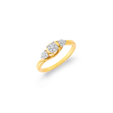 9ct Gold Diamond Open Swirl Dress Ring | Pascoes 9ct Gold Diamond Open Swirl Dress Ring | Pascoes