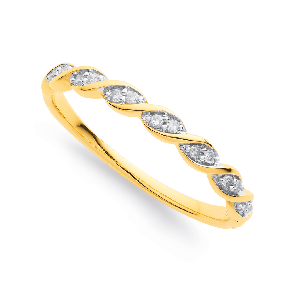14k Gold Diamond Twist Design Ring at Rs 8500/piece | Cluster Diamond Ring  in Surat | ID: 2852299433288