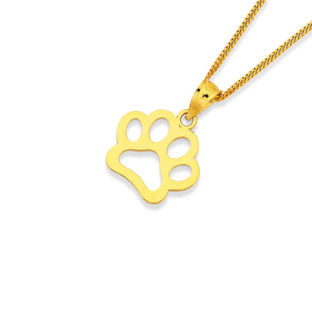 9ct Dog Paw Pendant Pascoes