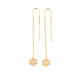 9ct Geometric 3D Star Thread Earrings with Elbow