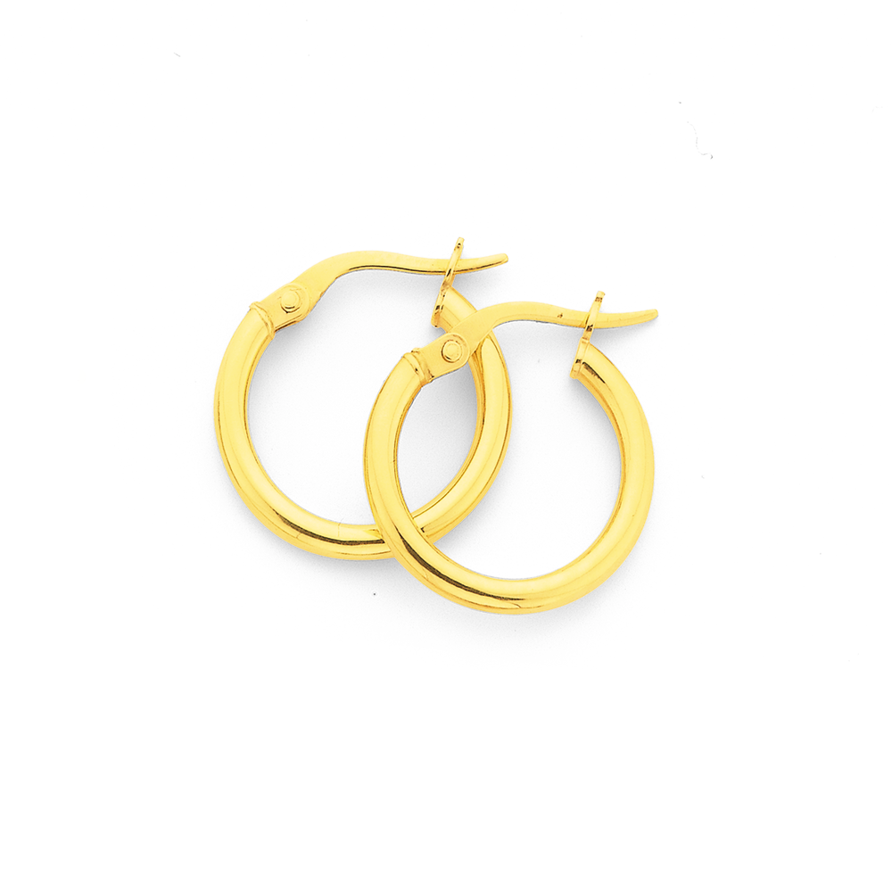 small Suspension hoop earrings in sterling silver – Valhallas silver