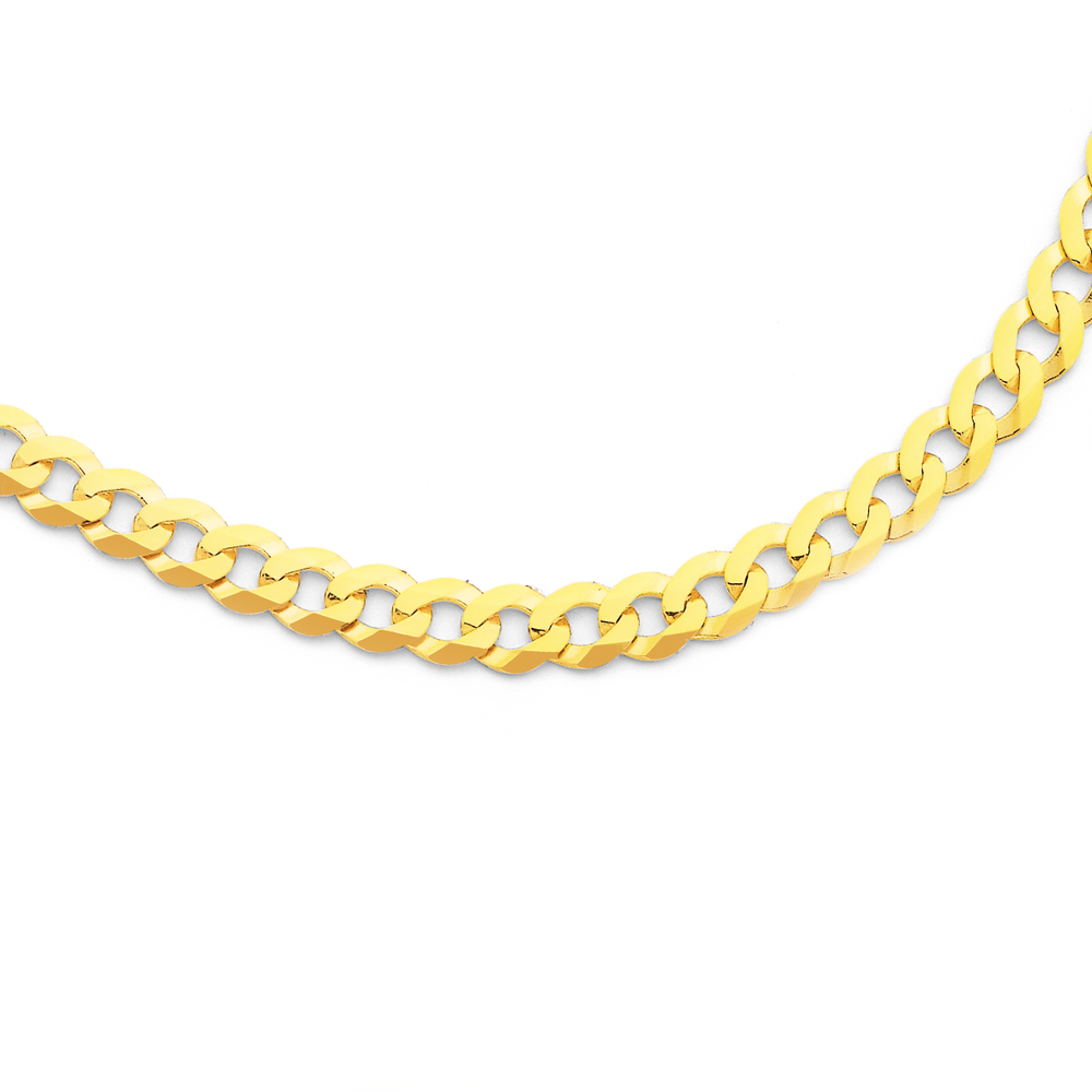 9ct Gold 60cm Solid Curb Chain 
