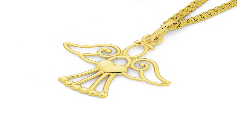 Small gold angel pendant Clearance