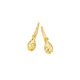 9ct Gold Diamond-cut Pear Drop Earrings