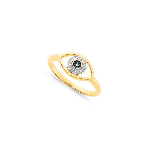 Eye Rings Diamond 9ct Gold Diamond Eye Ring | Pascoes