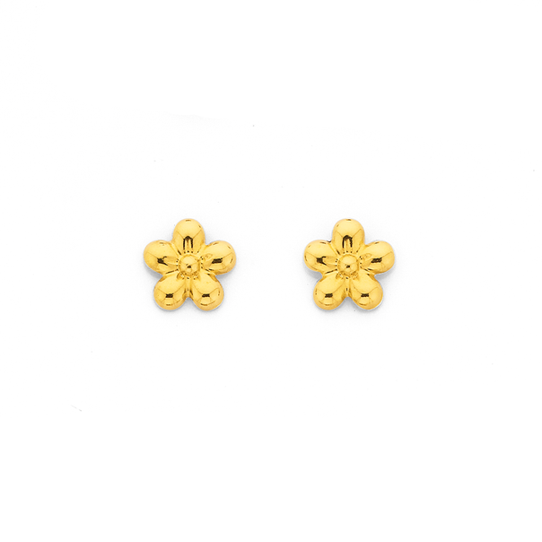 9ct Gold Flower Stud Earrings | Earrings | Pascoes The Jewellers