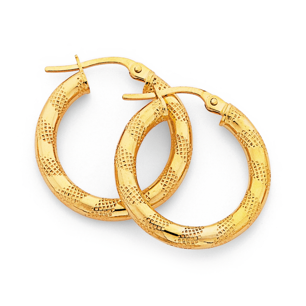 Continuous gold hoops Clearance