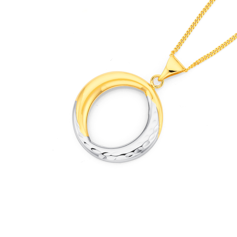 Two-tone Circles Pendant & Necklace | PANDORA
