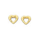 9ct Heart Stud Earrings