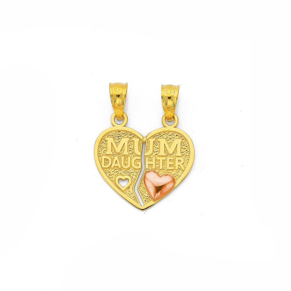 Mother Daughter Engraved Necklace In 18K Yellow Gold | Fascinating Diamonds