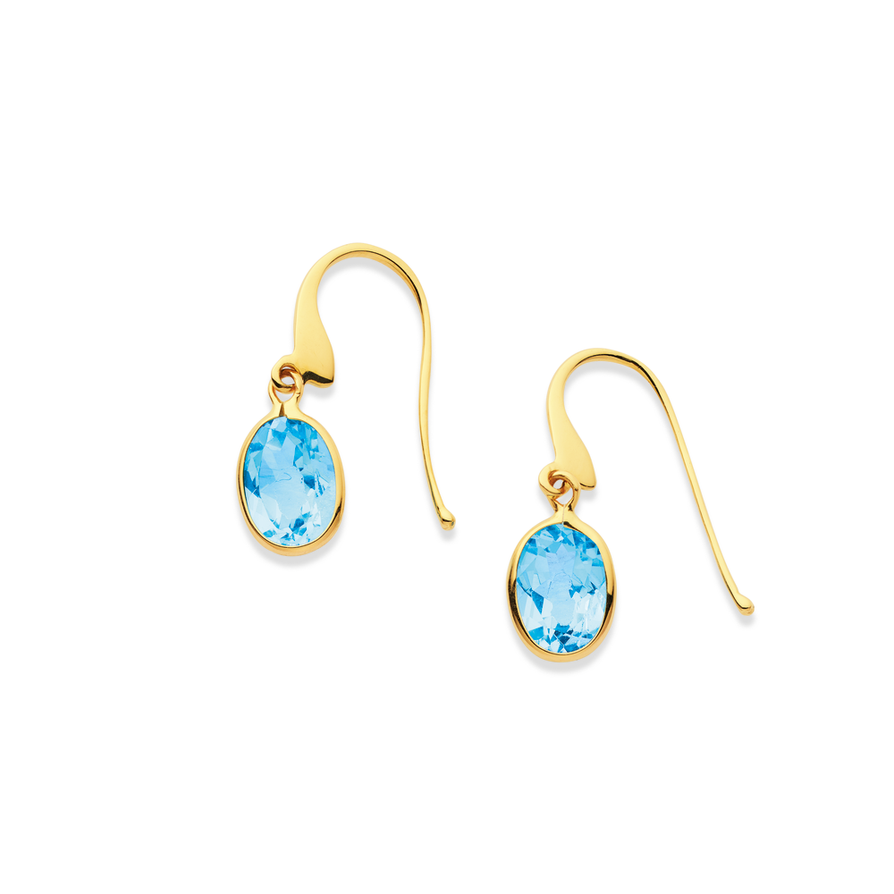 Swiss blue topaz earrings shop